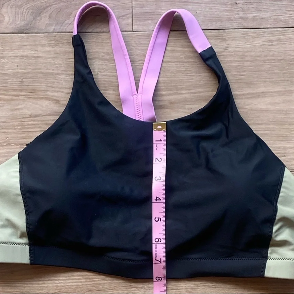 Prana Black and Tan Bikini with Pink Accents